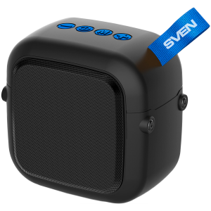 Speaker SVEN PS-48, black (5W, TWS, Bluetooth, FM, USB, microSD, 500mA*h); SV-019754 PS-48 PS-48