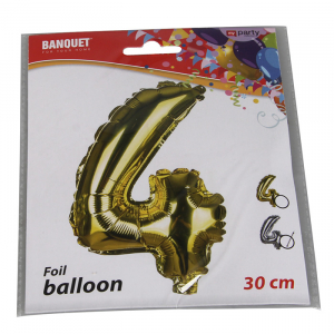 Balons Cipars 4, 30cm Banquet 44448004