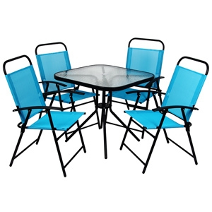 Dārza mēbeļu komplekts galds(80x80cm) + 4 krēsli ZRGS022