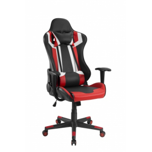 Gaming chair with headrest and lumbar support black/red