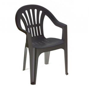 Krēsls Kona 55x53.5x82cm, plastmasas, antracīts KON180AN