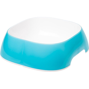 FERPLAST Glam Small Pet watering bowl, white and blue 71210015