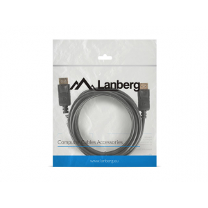 Lanberg CA-DPDP-10CC-0030-BK DisplayPort cable 3 m Black CA-DPDP-10CC-0030-BK