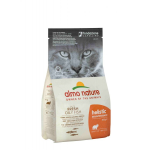 ALMO NATURE Holistic Adult with oily fish - Dry Cat Food - 400 g 
