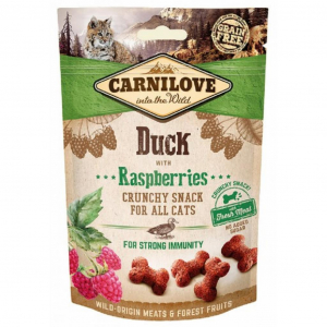 CARNILOVE Crunchy Snack Duck & Raspberries - Cat treat with duck and raspberries - 50 g 