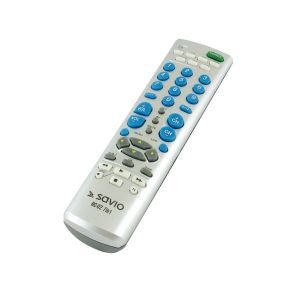 Savio RC-02 Universāla Pults TV / DVD / SAT / DVB / AMP / VCR / 8 in 1 / Sudraba RC-02