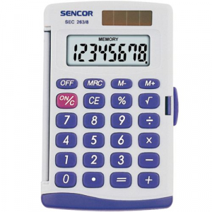 Sencor SEC 263/8 Kalkulators, 8 zīmju ekrāns SEC 263/8