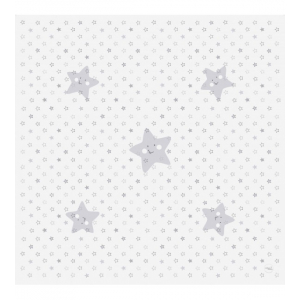 Aizsarpaklājiņš Less Mess GREY STARS 120x120 cm Ceba Baby (308) CEBA-308.GYSTARS