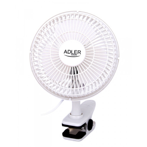 Adler Fan with clip  AD 7317 Table Fan, Number of speeds 2, 30 W, Diameter 15 cm, White AD 7317