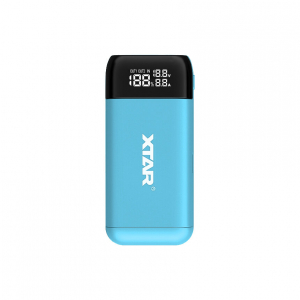 XTAR PB2S blue battery charger / power bank to Li-ion 18650 / 20700 / 21700 PB2S