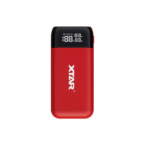 XTAR PB2S red battery charger / power bank to Li-ion 18650 / 20700 / 21700 PB2S