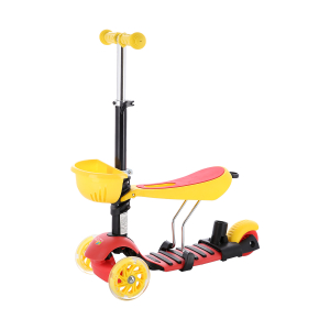 NILS FUN HLB07 4in1 children's scooter BLACK-YELLOW-RED 16-51-053
