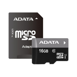 ADATA Memory card AUSDH16GUICL10-PA1 16 GB,  MicroSDHC, Flash memory class UHS-I Class 10, Adapter A...