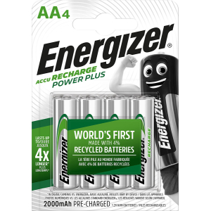 ENERGIZER BATTERY RECHARGEABLE POWER PLUS AA HR6/4 2000mAh 417019