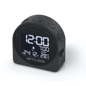 Muse | M-09C | Portable Travelling Alarm Clock | Black M-09C