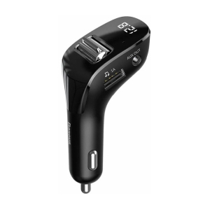 FM Modulators Baseus Car Charger Bluetooth Audio Transmitter Streamer with AUX  CCF40-01