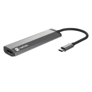 NATEC Fowler Slim Wired USB 3.2 Gen 1 (3.1 Gen 1) Type-C Black, Chrome NMP-1984