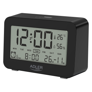 Adler Alarm Clock AD 1196b Black, Alarm function AD 1196b