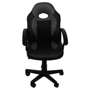 Biroja krēsls LUKA 57x54.5xH89-99cm melns/pelēks S-312B GREY