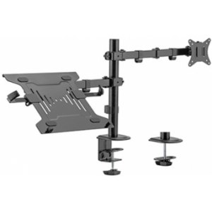 Monitora stiprinājums Gembird Adjustable Desk Mount with Monitor Arm and Notebook Tray  MA-DA-03