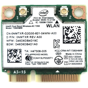 Port. datora bezvadu tīkla adapteris Intel Dual Band Wireless-AC 7260HMW 