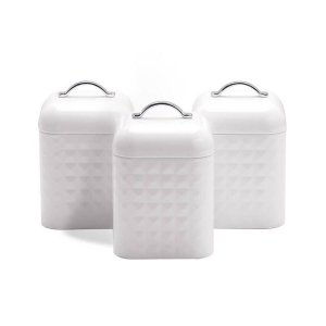 SET OF METAL CONTAINERS 3 PCS MR-1676-3S-WHITE MR-1676-3S-WHITE