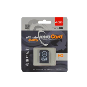 Imro Atmiņas Karte microSDHC / 4GB / cl. 10 + Adapteris MicroSD10/4G ADP