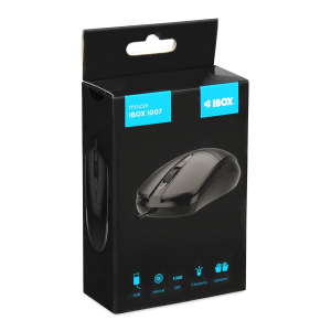 iBOX i007 wired optical mouse, black IMOF007