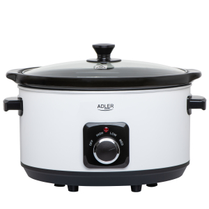Adler | Slow Cooker | AD 6413w | 290 W | 5.8 L | Number of programs 3 | White AD 6413w
