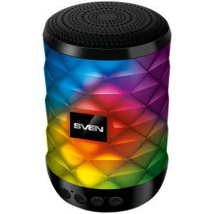 Speaker SVEN PS-55, black (5W, TWS, Bluetooth, FM, USB, microSD, 600mA*h) SV-021146 SV-021146