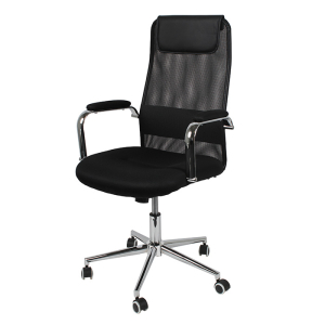 Biroja krēsls COLORADO 63x56xH105-115cm melns/hroma NF-503