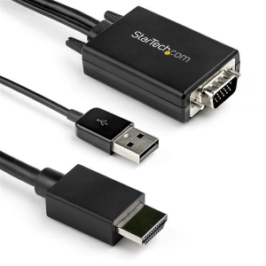 StarTech.com 2m VGA to HDMI Converter Cable with USB Audio Support & Power - Analog to Digital Video...