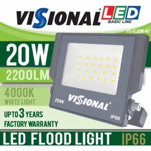 LED āra prožektors  20W 4000K Visional Basic Line IP66 4751027178499