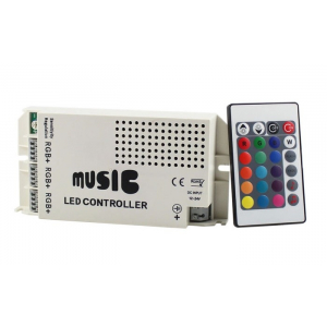 RGB LED kontrolieris ar mūzikas uztvērēju 4751027175610