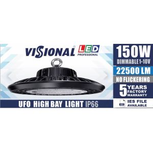 LED HIGH BAY UFO - 150W / DIMMABLE 1-10V / 4000K 4751027178444