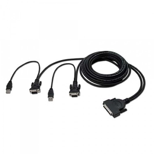 Belkin OmniView™ ENTERPRISE Series Dual-Port USB KVM Cable, 1.8m tastatūras video peles (KVM) kabeli...