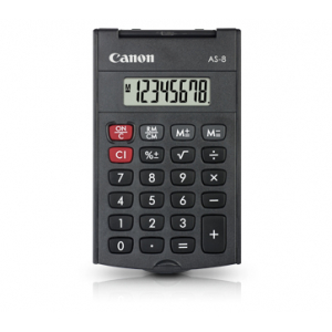 Canon AS-8 kalkulators Kabata Displeja kalkulators Pelēks
