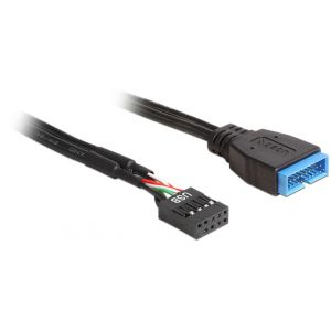 DeLOCK 83281 kabeļu interfeiss/dzimtes adapteris USB 3.0 USB 2.0 Melns