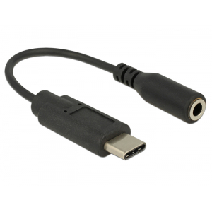 DeLOCK 65842 kabeļu interfeiss/dzimtes adapteris USB Type-C 3,5 mm Melns