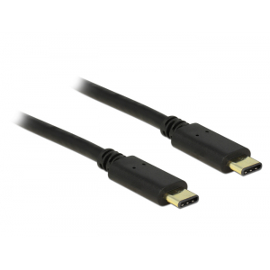 DeLOCK 2m, 2xUSB2.0-C USB kabelis 2.0 USB C Melns