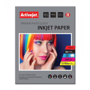 Activejet AP4-180G20 photo paper for ink printers