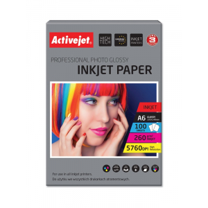 Activejet AP6-260GR100 photo paper for ink printers