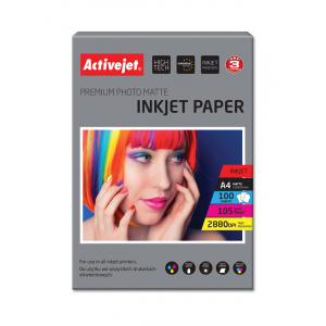 Activejet AP4-105M100 matt photo paper for ink printers