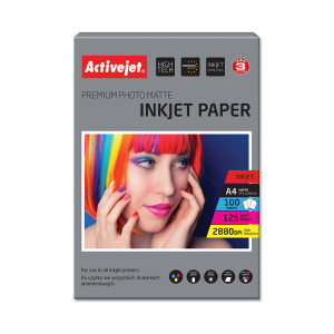 Activejet AP4-125M100 matt photo paper for ink printers