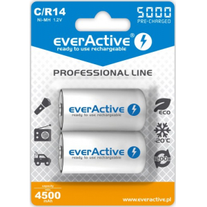 Rechargeable batteries everActive Ni-MH R14 C 5000 mAh Professional Line EVHRL14-5000