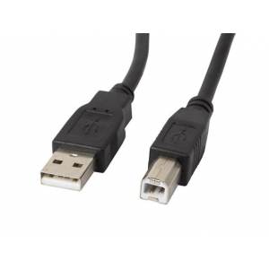 Lanberg CA-USBA-10CC-0005-BK USB cable 0,5 m 2.0 USB B Black CA-USBA-10CC-0005-BK