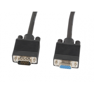 Lanberg CA-VGAC-10CC-0018-B+ VGA cable 1.8 m VGA (D-Sub) Black CA-VGAC-10CC-0018-B+