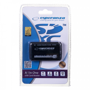 Esperanza EA117 card reader Black USB 2.0