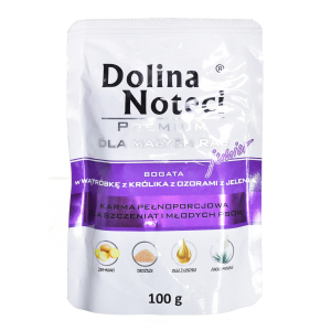 Dolina Noteci Premium Junior rich in rabbit liver - wet food for small breed puppies - 100g 