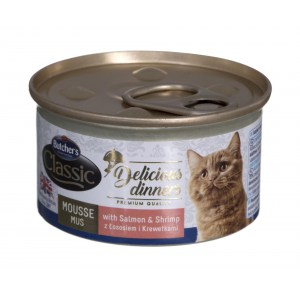 BUTCHER'S Delicious Dinners Salmon and shrimp - wet cat food - 85 g 
